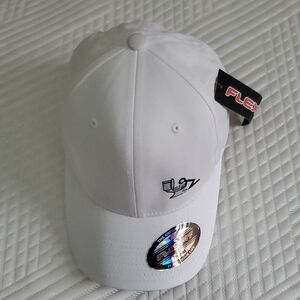 White Flexfit Cap with Embroidered Logo